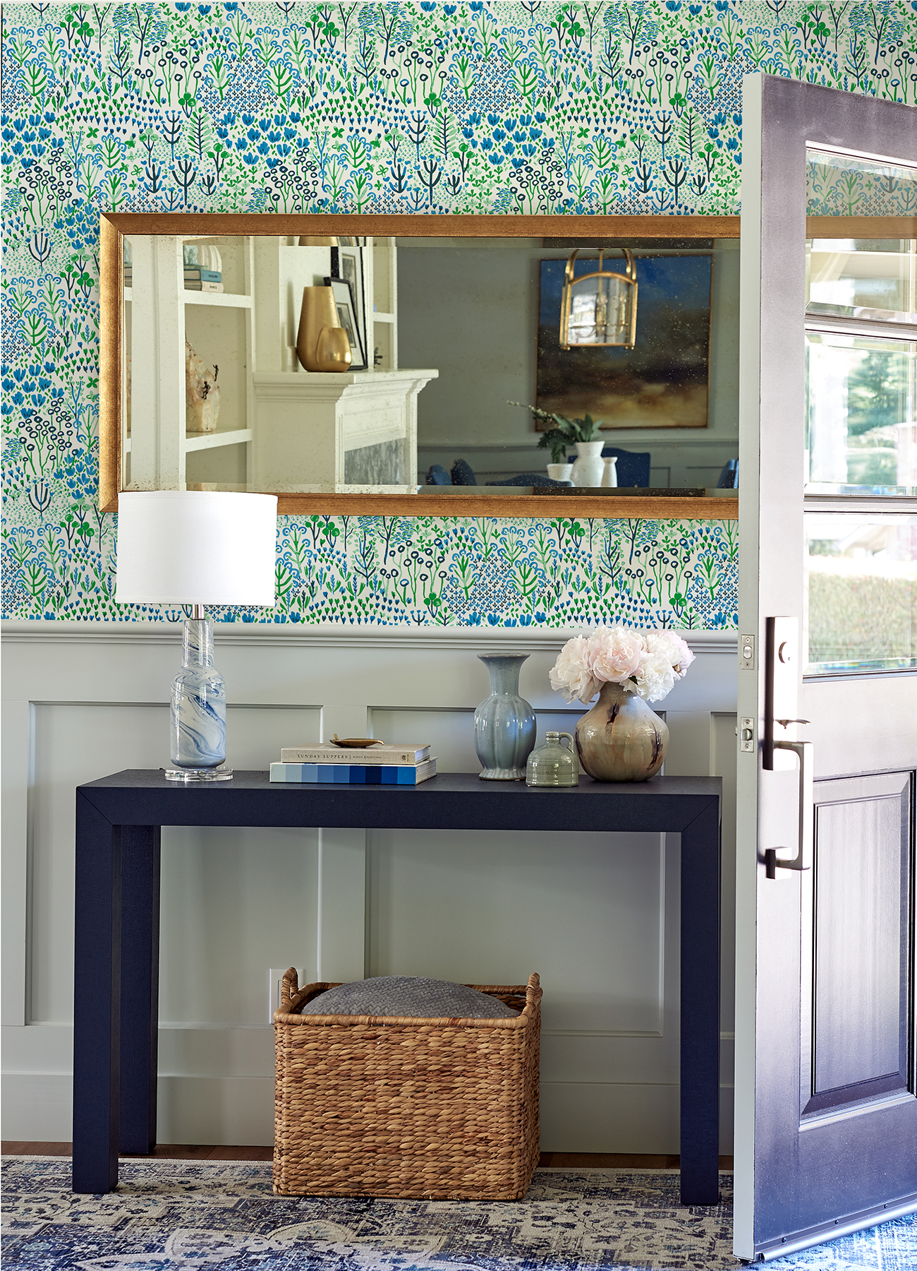 Chilton Blue Wildflowers Wallpaper - Image 2