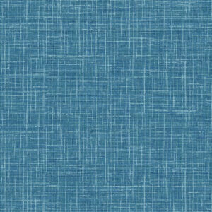 Emerson Teal Faux Linen Wallpaper
