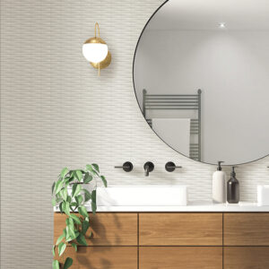 Gator White Geometric Stripe Wallpaper