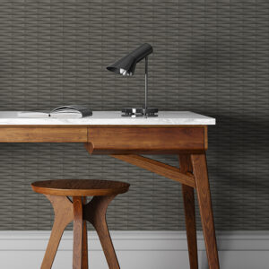 Gator Brown Geometric Stripe Wallpaper