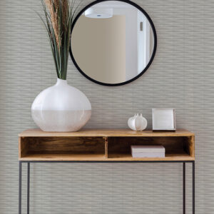 Gator Light Grey Geometric Stripe Wallpaper