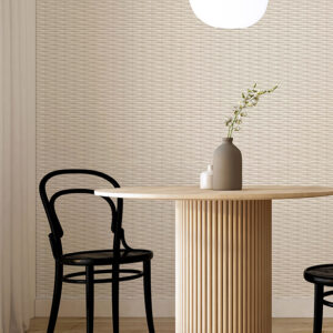 Gator Beige Geometric Stripe Wallpaper
