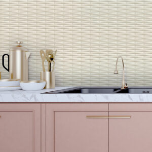 Gator Beige Geometric Stripe Wallpaper
