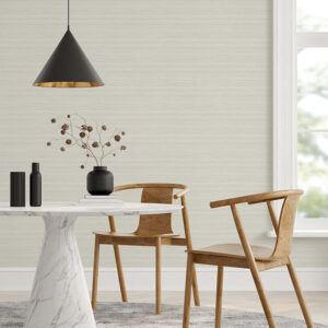 Shantung White Silk Wallpaper