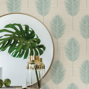 Bali Aqua Fern Wallpaper