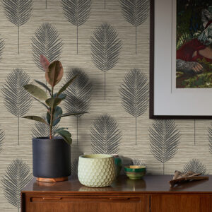 Bali Light Brown Fern Wallpaper