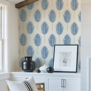 Bali Blue Fern Wallpaper