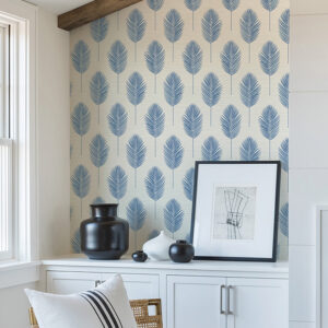 Bali Blue Fern Wallpaper