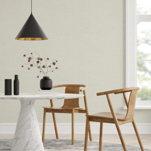 Rushmore White Faux Grasscloth Wallpaper