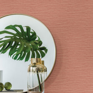 Rushmore Coral Faux Grasscloth Wallpaper