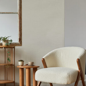 Rushmore Ivory Faux Grasscloth Wallpaper