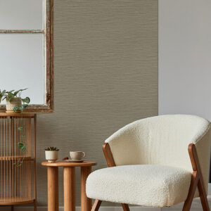 Rushmore Light Brown Faux Grasscloth Wallpaper