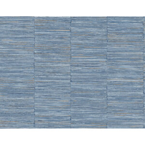 Jenga Blue Striped Column Wallpaper