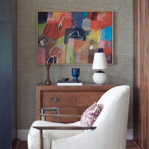 Jenga Charcoal Striped Column Wallpaper