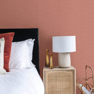 Moroccan Coral Sisal Texture Wallpaper