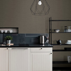 Moroccan Dark Brown Sisal Texture Wallpaper