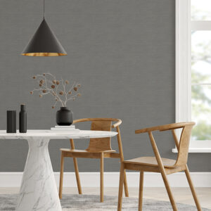 Moroccan Charcoal Sisal Texture Wallpaper