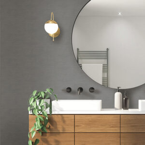 Moroccan Charcoal Sisal Texture Wallpaper