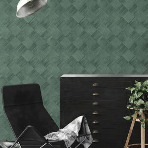Thriller Green Wood Tile Wallpaper