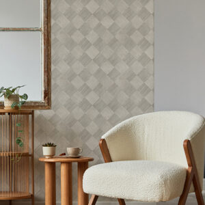 Thriller Light Grey Wood Tile Wallpaper