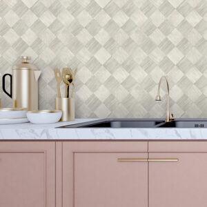Thriller Light Grey Wood Tile Wallpaper