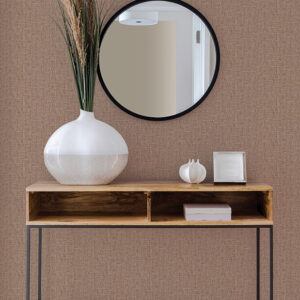 Snuggle Coral Woven Texture Wallpaper