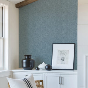 Snuggle Blue Woven Texture Wallpaper