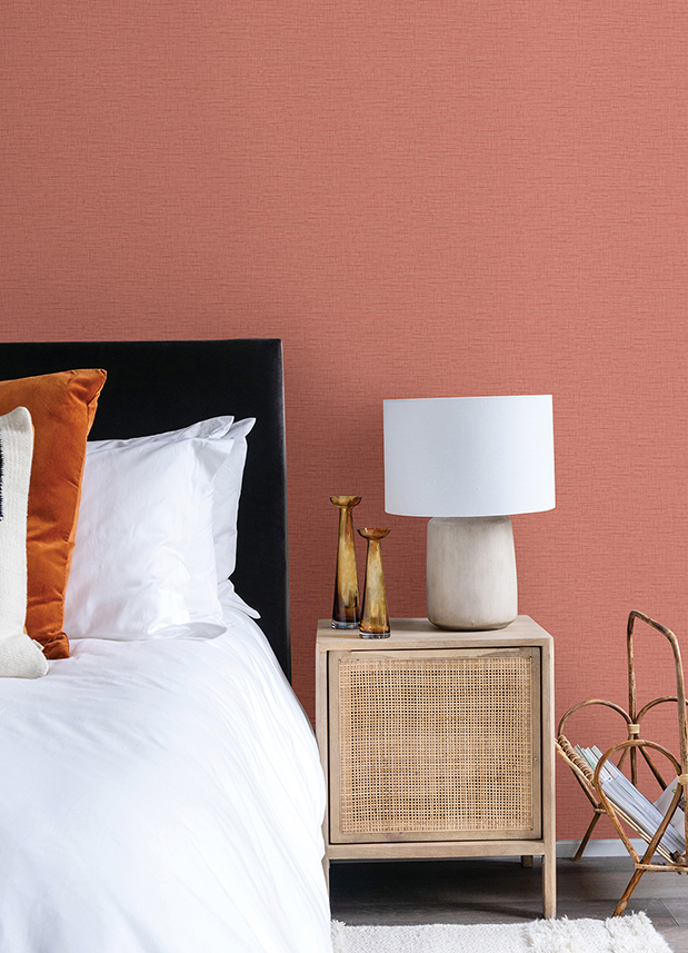 Salamander Red Woven Wallpaper - Image 2