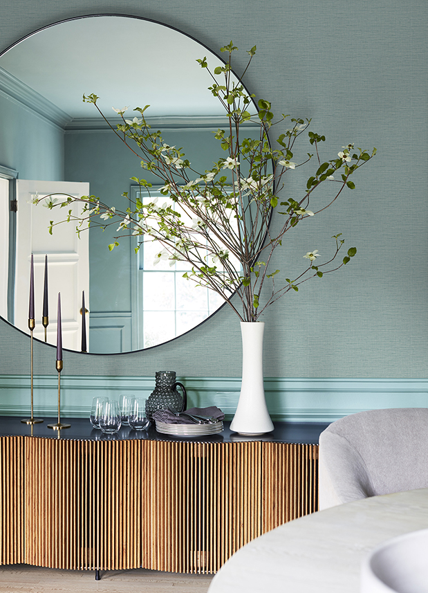 Salamander Light Blue Woven Wallpaper - Image 2