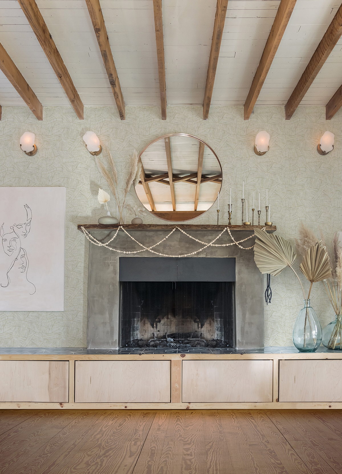 Aldabra Taupe Textured Geometric Wallpaper - Image 4