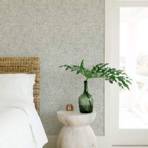 Aldabra Grey Textured Geometric Wallpaper