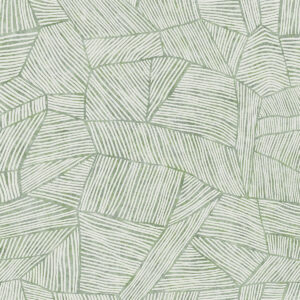 Aldabra Green Textured Geometric Wallpaper