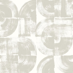 Giulietta Light Grey Painterly Geometric Wallpaper