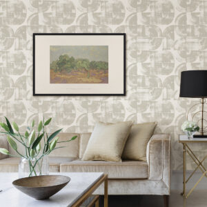 Giulietta Light Grey Painterly Geometric Wallpaper