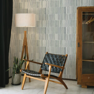 Sabah Slate Stripe Wallpaper