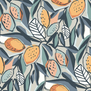 Meyer Teal Citrus Wallpaper