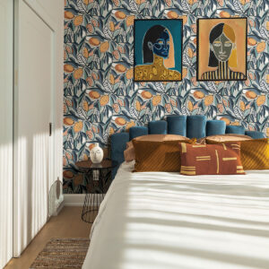 Meyer Teal Citrus Wallpaper