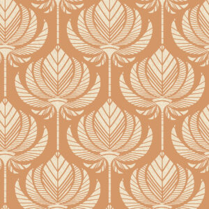 Palmier Orange Lotus Fan Wallpaper