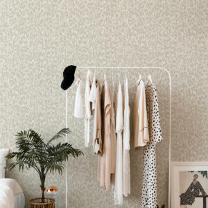 Flavia Light Grey Animal Print Wallpaper