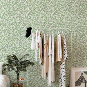 Flavia Green Animal Print Wallpaper