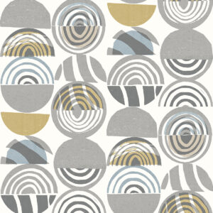 Mahe Grey Mod Geometric Wallpaper