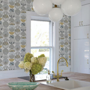 Mahe Grey Mod Geometric Wallpaper