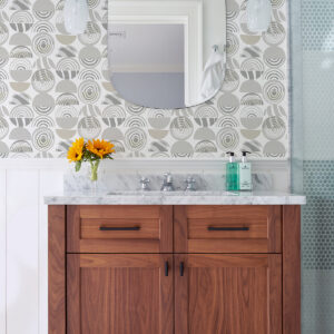 Mahe Light Grey Mod Geometric Wallpaper