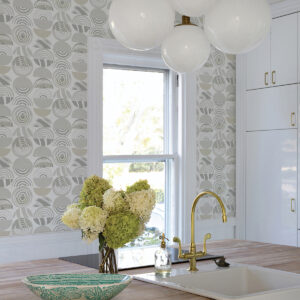 Mahe Light Grey Mod Geometric Wallpaper