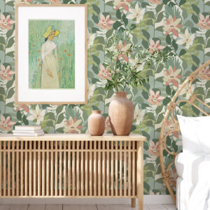 Koko Green Floral Wallpaper