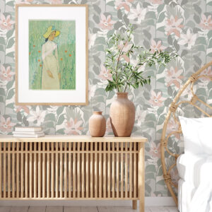 Koko Grey Floral Wallpaper