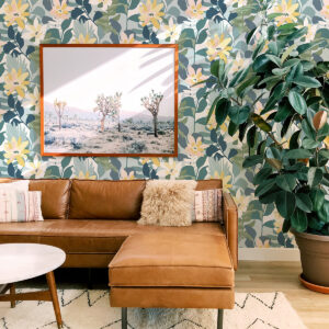 Koko Turquoise Floral Wallpaper