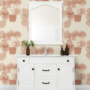 Aida Pink Potted Plant Wallpaper