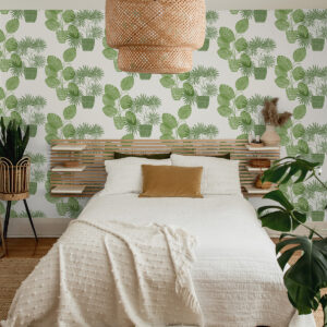 Aida Green Potted Plant Wallpaper