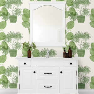 Aida Green Potted Plant Wallpaper